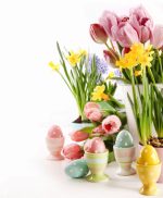 Happy Easter 2021 - eggs and flowers